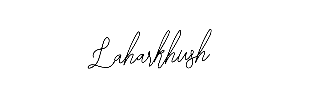 You should practise on your own different ways (Bearetta-2O07w) to write your name (Laharkhush) in signature. don't let someone else do it for you. Laharkhush signature style 12 images and pictures png