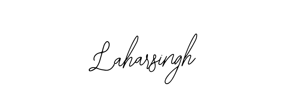 You should practise on your own different ways (Bearetta-2O07w) to write your name (Laharsingh) in signature. don't let someone else do it for you. Laharsingh signature style 12 images and pictures png