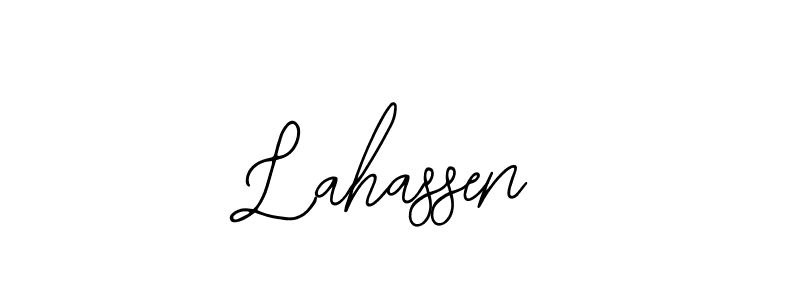 How to make Lahassen name signature. Use Bearetta-2O07w style for creating short signs online. This is the latest handwritten sign. Lahassen signature style 12 images and pictures png