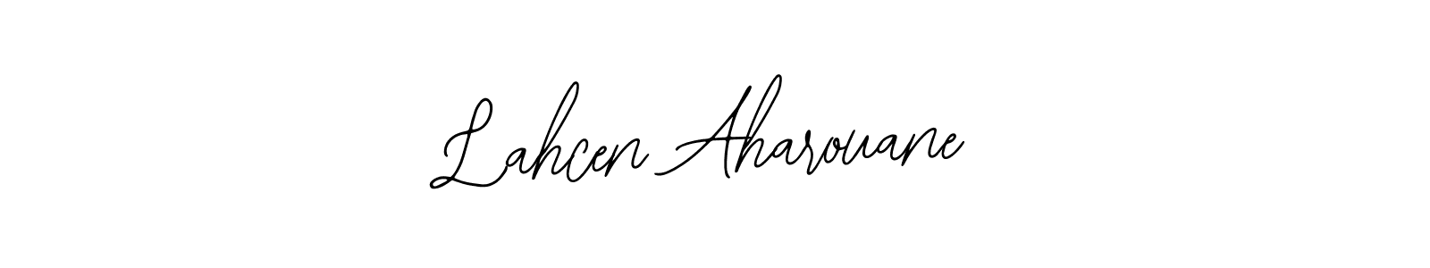 This is the best signature style for the Lahcen Aharouane name. Also you like these signature font (Bearetta-2O07w). Mix name signature. Lahcen Aharouane signature style 12 images and pictures png