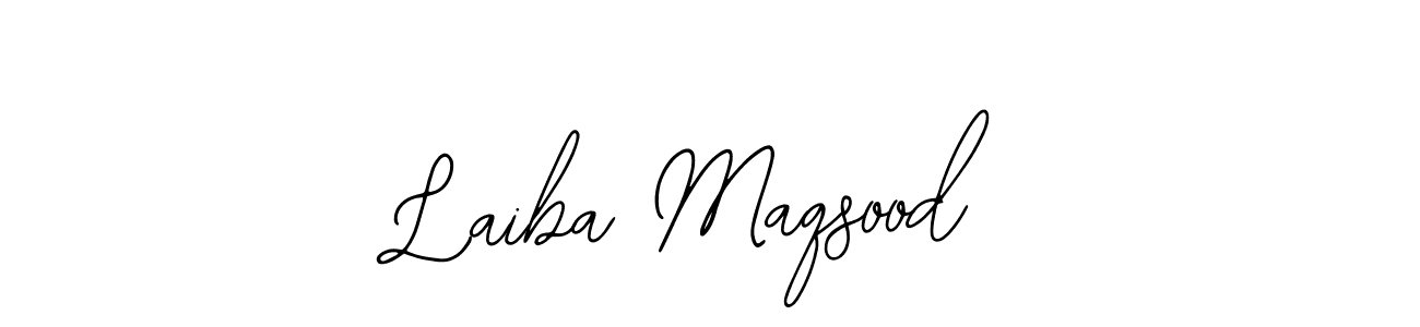 You should practise on your own different ways (Bearetta-2O07w) to write your name (Laiba Maqsood) in signature. don't let someone else do it for you. Laiba Maqsood signature style 12 images and pictures png