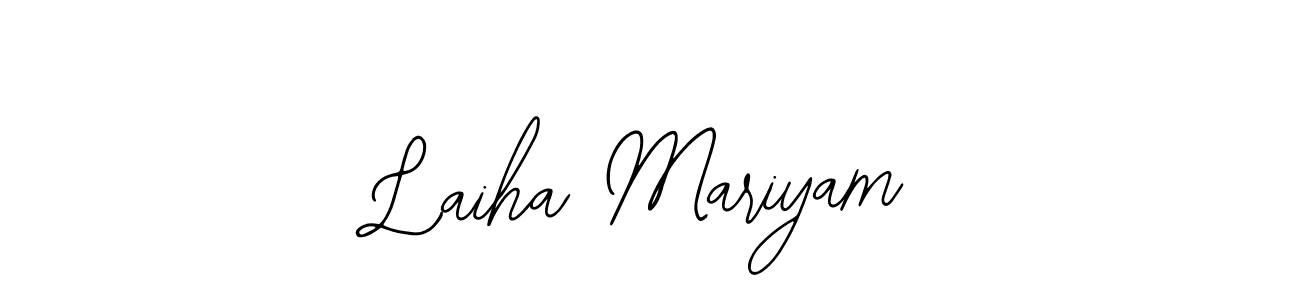 How to make Laiha Mariyam name signature. Use Bearetta-2O07w style for creating short signs online. This is the latest handwritten sign. Laiha Mariyam signature style 12 images and pictures png