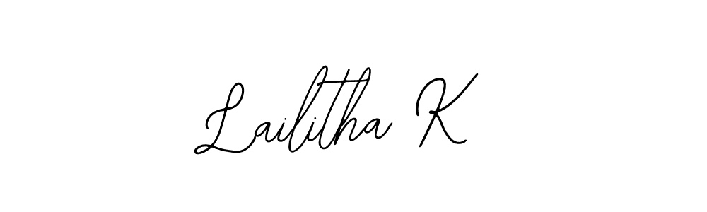 How to Draw Lailitha K signature style? Bearetta-2O07w is a latest design signature styles for name Lailitha K. Lailitha K signature style 12 images and pictures png