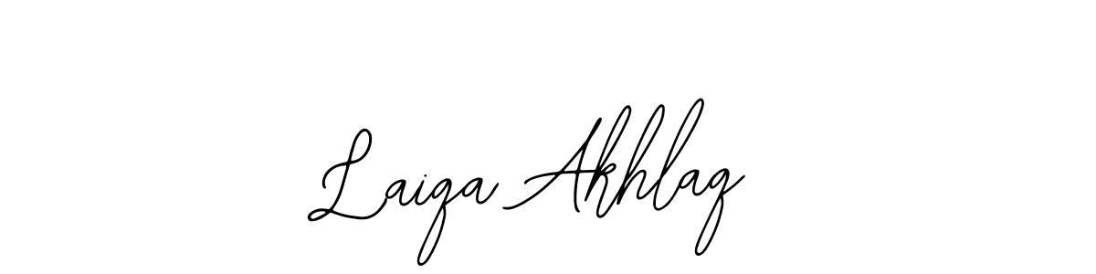 You should practise on your own different ways (Bearetta-2O07w) to write your name (Laiqa Akhlaq) in signature. don't let someone else do it for you. Laiqa Akhlaq signature style 12 images and pictures png