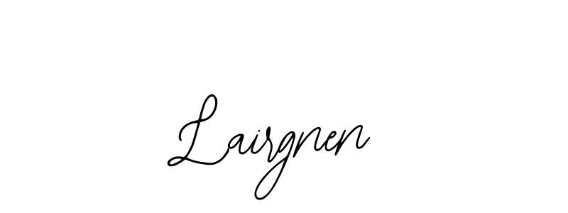Bearetta-2O07w is a professional signature style that is perfect for those who want to add a touch of class to their signature. It is also a great choice for those who want to make their signature more unique. Get Lairgnen name to fancy signature for free. Lairgnen signature style 12 images and pictures png