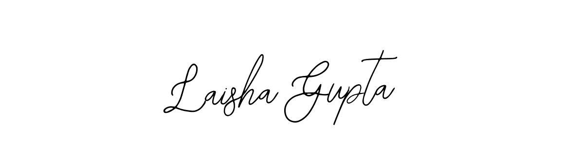 You should practise on your own different ways (Bearetta-2O07w) to write your name (Laisha Gupta) in signature. don't let someone else do it for you. Laisha Gupta signature style 12 images and pictures png
