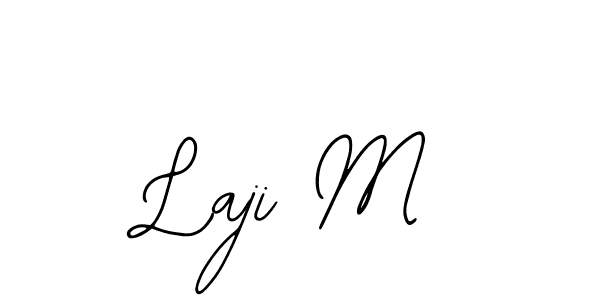 How to make Laji M name signature. Use Bearetta-2O07w style for creating short signs online. This is the latest handwritten sign. Laji M signature style 12 images and pictures png