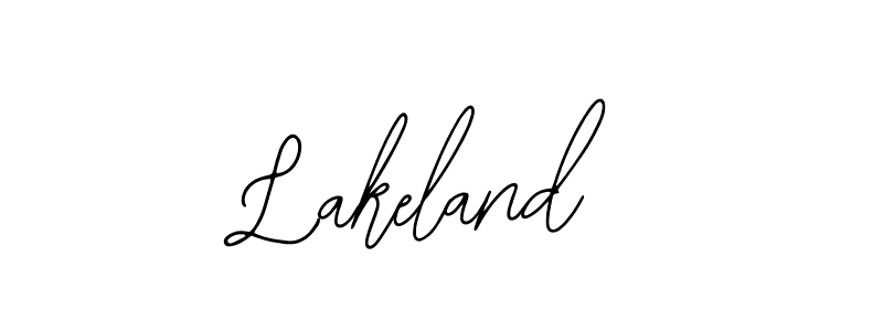 How to make Lakeland name signature. Use Bearetta-2O07w style for creating short signs online. This is the latest handwritten sign. Lakeland signature style 12 images and pictures png