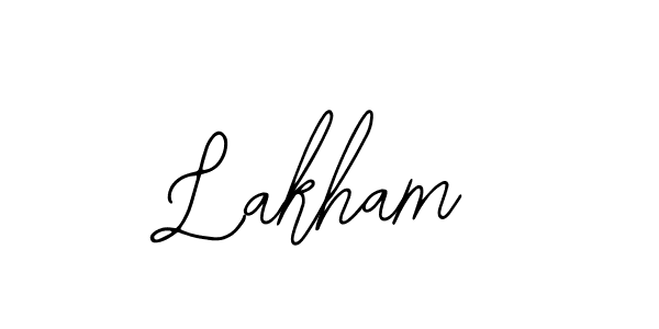 You should practise on your own different ways (Bearetta-2O07w) to write your name (Lakham) in signature. don't let someone else do it for you. Lakham signature style 12 images and pictures png