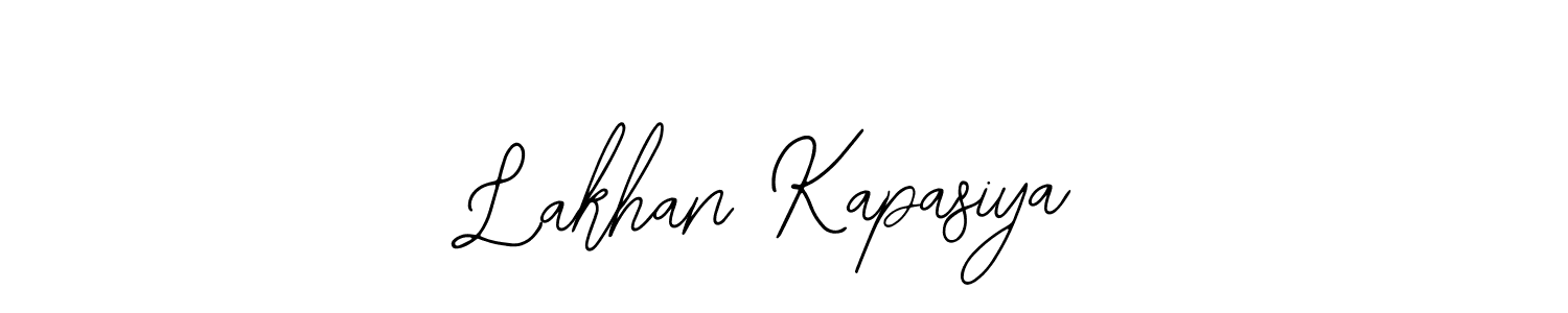 Similarly Bearetta-2O07w is the best handwritten signature design. Signature creator online .You can use it as an online autograph creator for name Lakhan Kapasiya. Lakhan Kapasiya signature style 12 images and pictures png