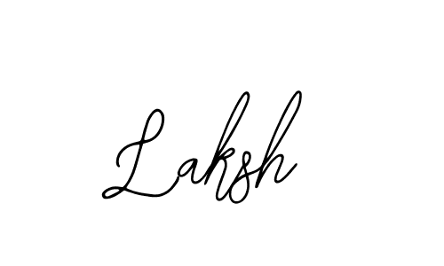 How to make Laksh name signature. Use Bearetta-2O07w style for creating short signs online. This is the latest handwritten sign. Laksh signature style 12 images and pictures png