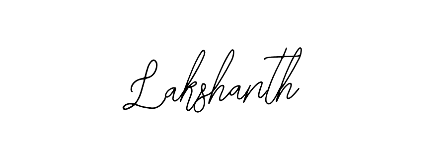 How to make Lakshanth name signature. Use Bearetta-2O07w style for creating short signs online. This is the latest handwritten sign. Lakshanth signature style 12 images and pictures png