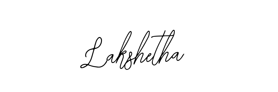 How to make Lakshetha name signature. Use Bearetta-2O07w style for creating short signs online. This is the latest handwritten sign. Lakshetha signature style 12 images and pictures png