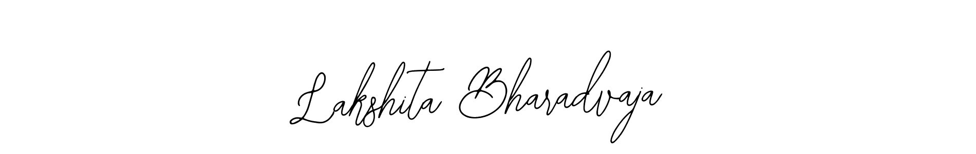 You should practise on your own different ways (Bearetta-2O07w) to write your name (Lakshita Bharadvaja) in signature. don't let someone else do it for you. Lakshita Bharadvaja signature style 12 images and pictures png