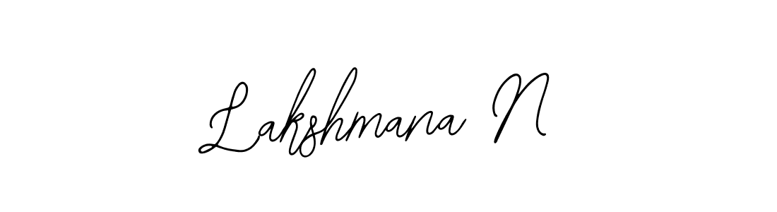 You should practise on your own different ways (Bearetta-2O07w) to write your name (Lakshmana N) in signature. don't let someone else do it for you. Lakshmana N signature style 12 images and pictures png