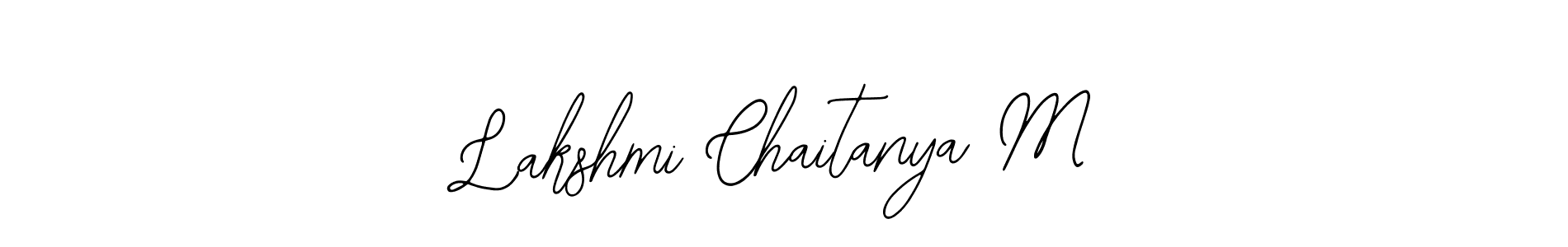 You should practise on your own different ways (Bearetta-2O07w) to write your name (Lakshmi Chaitanya M) in signature. don't let someone else do it for you. Lakshmi Chaitanya M signature style 12 images and pictures png