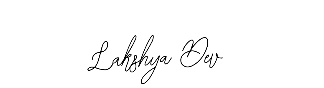 How to make Lakshya Dev name signature. Use Bearetta-2O07w style for creating short signs online. This is the latest handwritten sign. Lakshya Dev signature style 12 images and pictures png