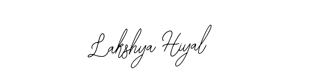 The best way (Bearetta-2O07w) to make a short signature is to pick only two or three words in your name. The name Lakshya Hiyal include a total of six letters. For converting this name. Lakshya Hiyal signature style 12 images and pictures png