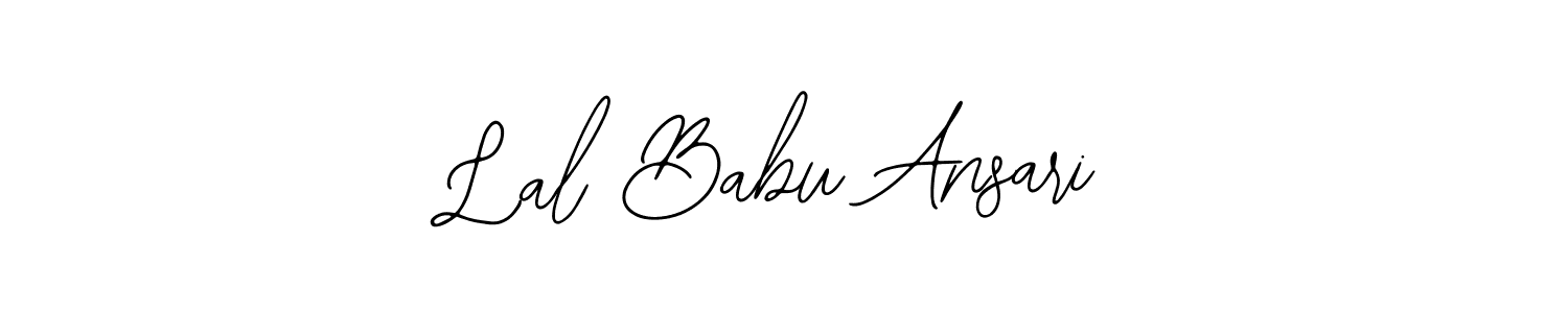 You should practise on your own different ways (Bearetta-2O07w) to write your name (Lal Babu Ansari) in signature. don't let someone else do it for you. Lal Babu Ansari signature style 12 images and pictures png