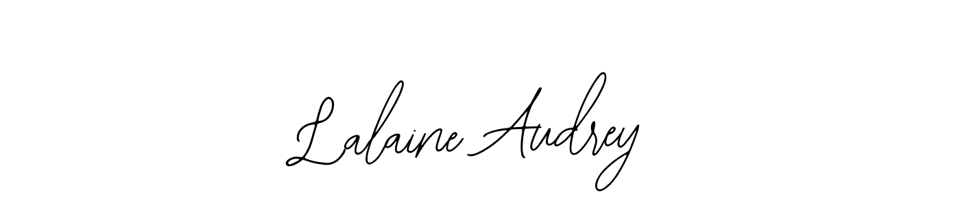 if you are searching for the best signature style for your name Lalaine Audrey. so please give up your signature search. here we have designed multiple signature styles  using Bearetta-2O07w. Lalaine Audrey signature style 12 images and pictures png