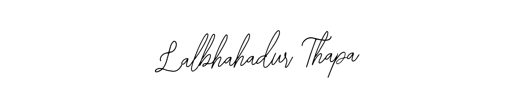 The best way (Bearetta-2O07w) to make a short signature is to pick only two or three words in your name. The name Lalbhahadur Thapa include a total of six letters. For converting this name. Lalbhahadur Thapa signature style 12 images and pictures png