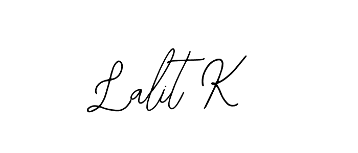 if you are searching for the best signature style for your name Lalit K. so please give up your signature search. here we have designed multiple signature styles  using Bearetta-2O07w. Lalit K signature style 12 images and pictures png