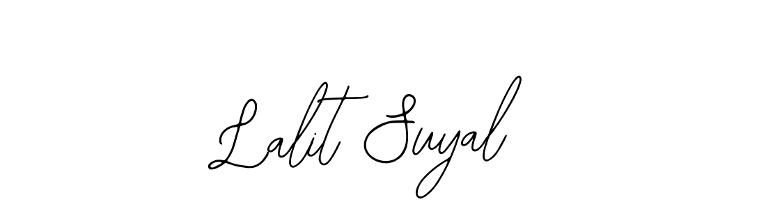 How to make Lalit Suyal name signature. Use Bearetta-2O07w style for creating short signs online. This is the latest handwritten sign. Lalit Suyal signature style 12 images and pictures png