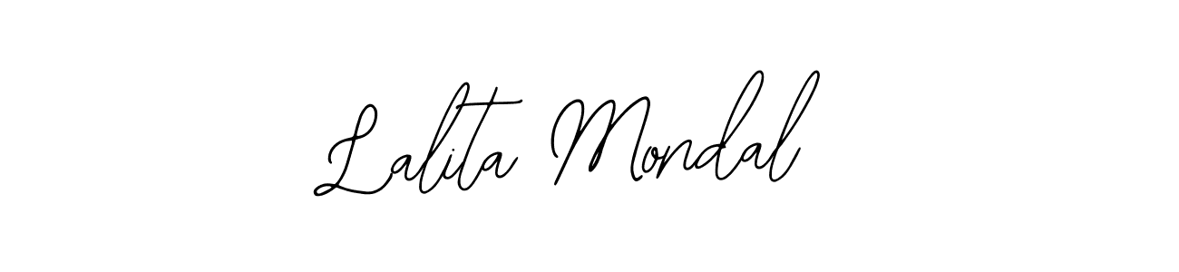 How to make Lalita Mondal name signature. Use Bearetta-2O07w style for creating short signs online. This is the latest handwritten sign. Lalita Mondal signature style 12 images and pictures png