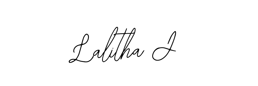 You should practise on your own different ways (Bearetta-2O07w) to write your name (Lalitha J) in signature. don't let someone else do it for you. Lalitha J signature style 12 images and pictures png