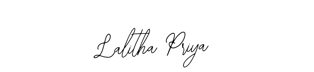 How to make Lalitha Priya name signature. Use Bearetta-2O07w style for creating short signs online. This is the latest handwritten sign. Lalitha Priya signature style 12 images and pictures png