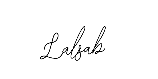 The best way (Bearetta-2O07w) to make a short signature is to pick only two or three words in your name. The name Lalsab include a total of six letters. For converting this name. Lalsab signature style 12 images and pictures png
