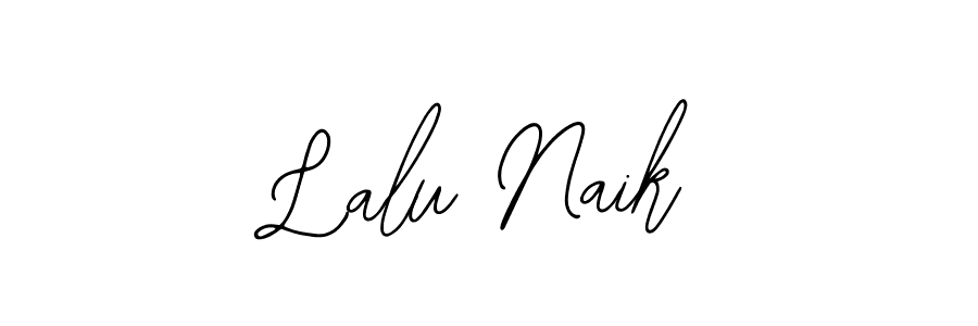 How to make Lalu Naik name signature. Use Bearetta-2O07w style for creating short signs online. This is the latest handwritten sign. Lalu Naik signature style 12 images and pictures png