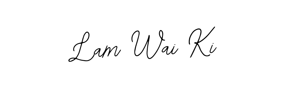 if you are searching for the best signature style for your name Lam Wai Ki. so please give up your signature search. here we have designed multiple signature styles  using Bearetta-2O07w. Lam Wai Ki signature style 12 images and pictures png