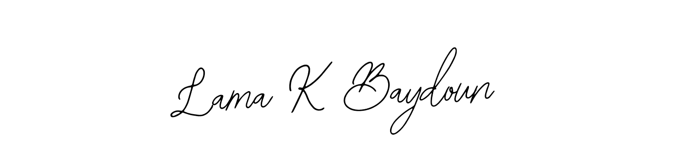 Create a beautiful signature design for name Lama K Baydoun. With this signature (Bearetta-2O07w) fonts, you can make a handwritten signature for free. Lama K Baydoun signature style 12 images and pictures png