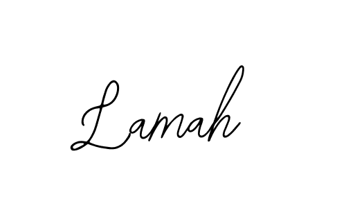 You should practise on your own different ways (Bearetta-2O07w) to write your name (Lamah) in signature. don't let someone else do it for you. Lamah signature style 12 images and pictures png