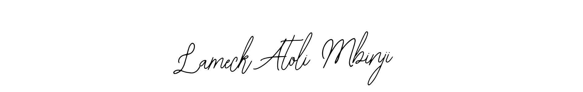 Design your own signature with our free online signature maker. With this signature software, you can create a handwritten (Bearetta-2O07w) signature for name Lameck Atoli Mbinji. Lameck Atoli Mbinji signature style 12 images and pictures png