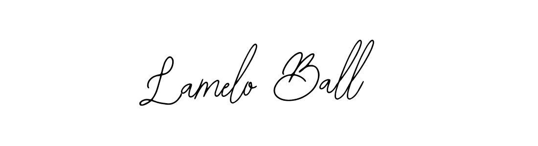 How to make Lamelo Ball name signature. Use Bearetta-2O07w style for creating short signs online. This is the latest handwritten sign. Lamelo Ball signature style 12 images and pictures png