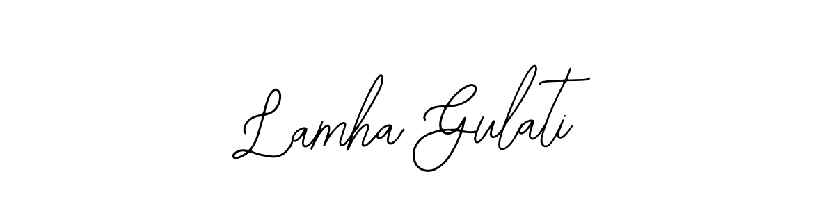 Also You can easily find your signature by using the search form. We will create Lamha Gulati name handwritten signature images for you free of cost using Bearetta-2O07w sign style. Lamha Gulati signature style 12 images and pictures png