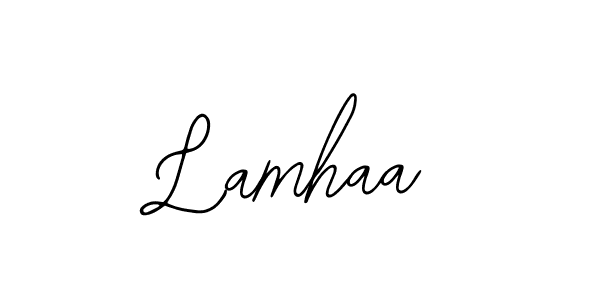 if you are searching for the best signature style for your name Lamhaa. so please give up your signature search. here we have designed multiple signature styles  using Bearetta-2O07w. Lamhaa signature style 12 images and pictures png