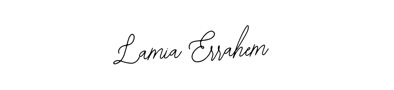How to make Lamia Errahem signature? Bearetta-2O07w is a professional autograph style. Create handwritten signature for Lamia Errahem name. Lamia Errahem signature style 12 images and pictures png
