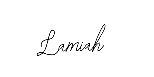 Also You can easily find your signature by using the search form. We will create Lamiah name handwritten signature images for you free of cost using Bearetta-2O07w sign style. Lamiah signature style 12 images and pictures png