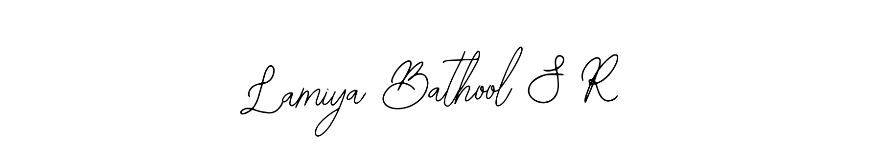 Once you've used our free online signature maker to create your best signature Bearetta-2O07w style, it's time to enjoy all of the benefits that Lamiya Bathool S R name signing documents. Lamiya Bathool S R signature style 12 images and pictures png