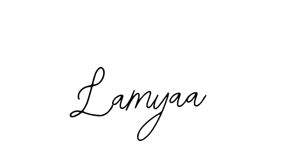 if you are searching for the best signature style for your name Lamyaa. so please give up your signature search. here we have designed multiple signature styles  using Bearetta-2O07w. Lamyaa signature style 12 images and pictures png