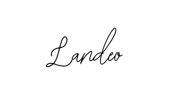 Design your own signature with our free online signature maker. With this signature software, you can create a handwritten (Bearetta-2O07w) signature for name Landeo. Landeo signature style 12 images and pictures png
