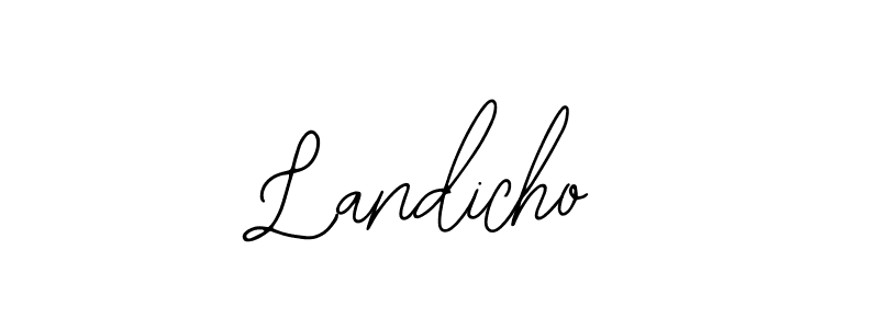 How to make Landicho signature? Bearetta-2O07w is a professional autograph style. Create handwritten signature for Landicho name. Landicho signature style 12 images and pictures png