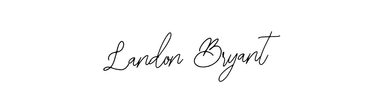 How to make Landon Bryant name signature. Use Bearetta-2O07w style for creating short signs online. This is the latest handwritten sign. Landon Bryant signature style 12 images and pictures png