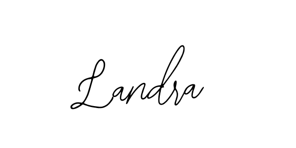 How to make Landra name signature. Use Bearetta-2O07w style for creating short signs online. This is the latest handwritten sign. Landra signature style 12 images and pictures png
