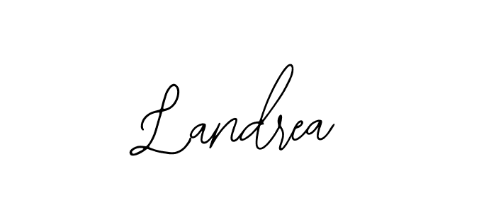 How to make Landrea name signature. Use Bearetta-2O07w style for creating short signs online. This is the latest handwritten sign. Landrea signature style 12 images and pictures png