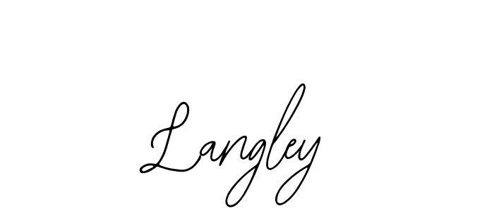 How to make Langley name signature. Use Bearetta-2O07w style for creating short signs online. This is the latest handwritten sign. Langley signature style 12 images and pictures png