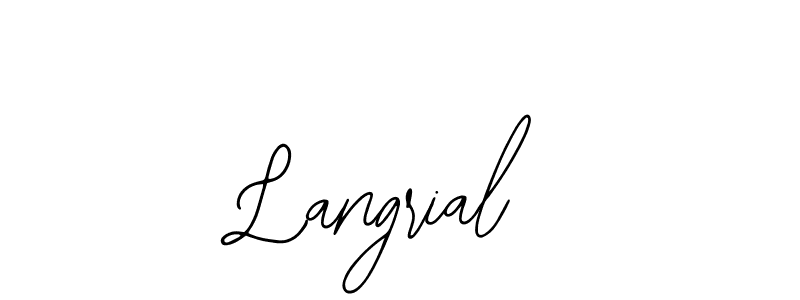 Also You can easily find your signature by using the search form. We will create Langrial name handwritten signature images for you free of cost using Bearetta-2O07w sign style. Langrial signature style 12 images and pictures png